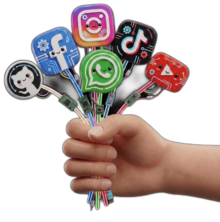 Contenido diario para Facebook, Instagram, TikTok, WhatsApp, GitHub y YouTube