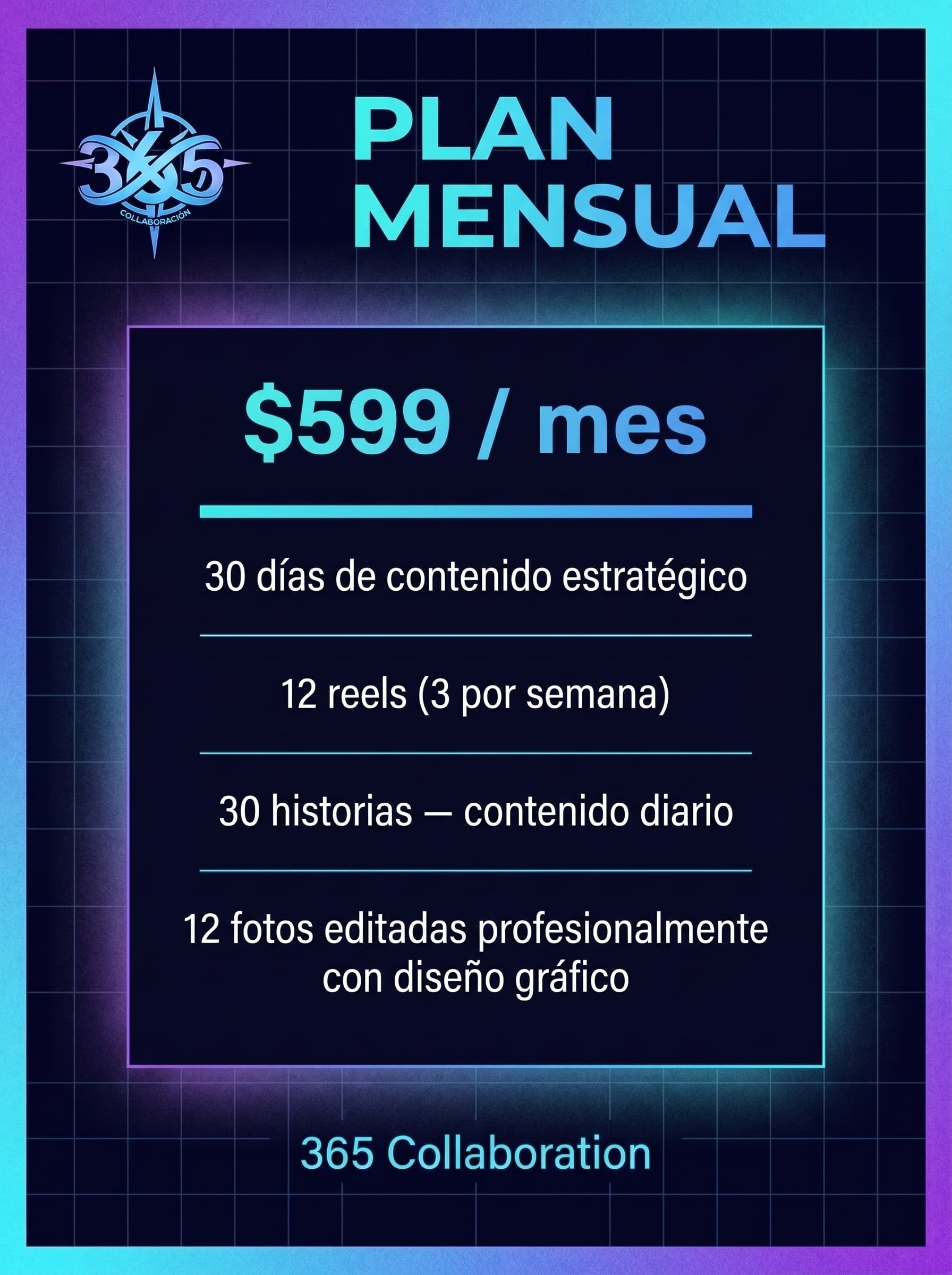Plan Mensual: $599/mes